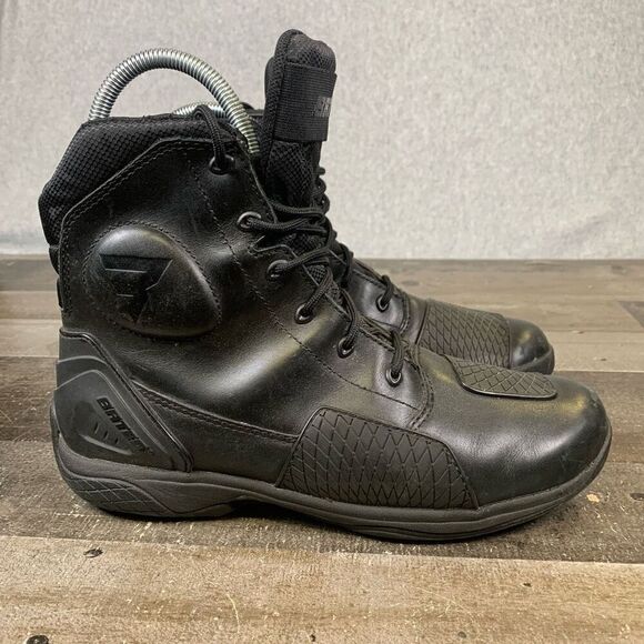 Bates Men’s Size 8.5 Adrenaline Performance Motorcycle Boots Black Lace Up - Picture 1 of 10